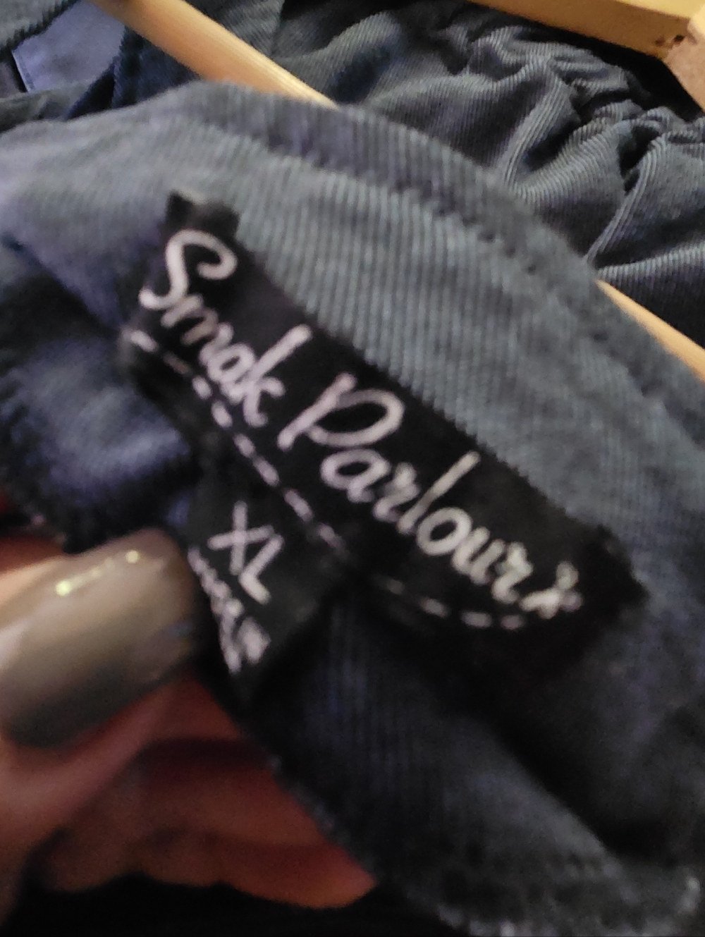 Smak Parlour Blue Retro Mod 60s Style Button Front Romper - XL - Picture 5 of 5